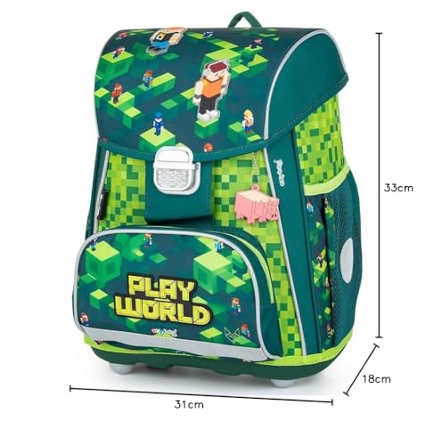 Familando Playworld Gaming Schulranzen-Set 7-teilig | Ergonomisch & Leicht