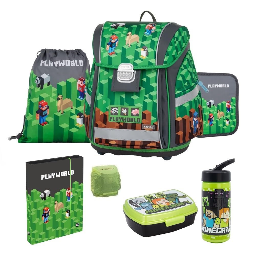 Familando Playworld Gaming Schulranzen-Set 7-teilig | Ergonomisch & Leicht